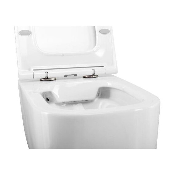 Унитаз подвесной безободковый Art&Max Monza AM232CHR/SC с тонкой крышкой микролифт - фото 8