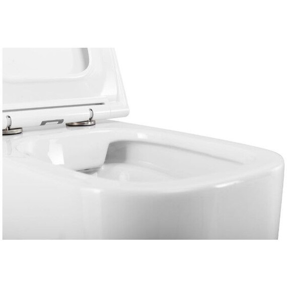 Унитаз подвесной безободковый Art&Max Monza AM232CHR/SC с тонкой крышкой микролифт - фото 9