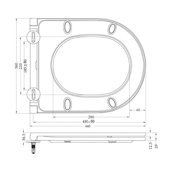 Унитаз подвесной безободковый Art&Max Bari AM822-V/SC с тонкой крышкой микролифт - фото 12