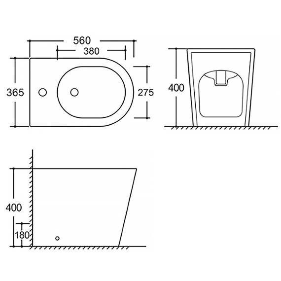 Биде напольное Azario TINO AZ-1380F - фото 9