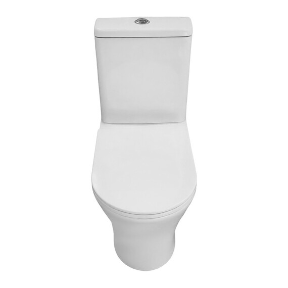 Унитаз-компакт безободковый Azario Amadeo AZ-2801-S с тонкой крышкой микролифт (система смыва Торнадо) - фото 2