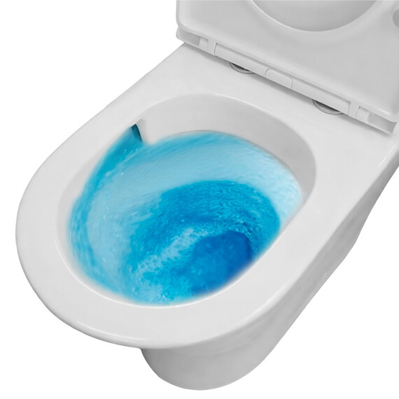 Унитаз-компакт безободковый Azario Amadeo AZ-2801-S с тонкой крышкой микролифт (система смыва Торнадо) - фото 12