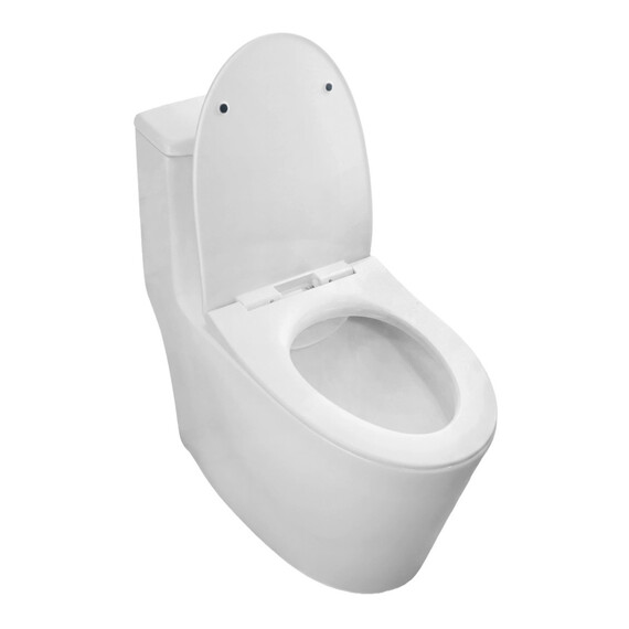 Унитаз-моноблок безободковый Azario Bais AZ-5003 с тонкой крышкой микролифт - фото 8