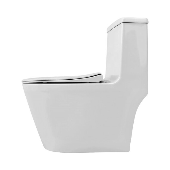 Унитаз-моноблок безободковый Azario Bais AZ-5003 с тонкой крышкой микролифт - фото 5