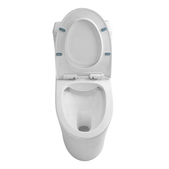 Унитаз-моноблок безободковый Azario Bais AZ-5003 с тонкой крышкой микролифт - фото 10