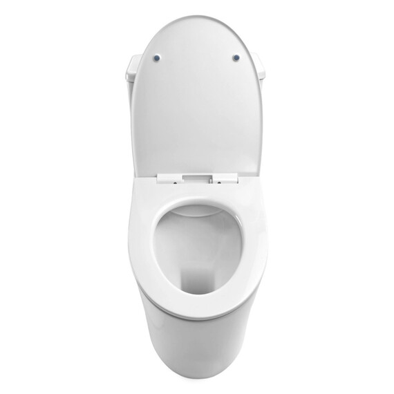 Унитаз-моноблок безободковый Azario Bais AZ-5003 с тонкой крышкой микролифт - фото 9