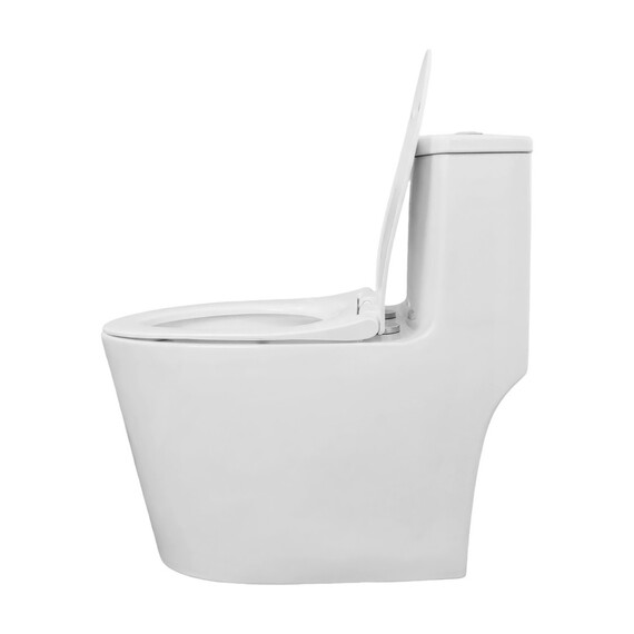 Унитаз-моноблок безободковый Azario Bais AZ-5003 с тонкой крышкой микролифт - фото 6