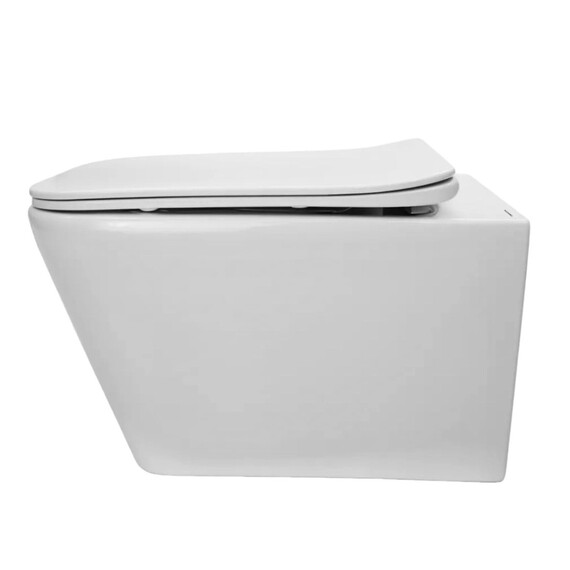 Унитаз-биде подвесной безободковый Azario Dezi White BD AZ-W05-SWBD с тонкой крышкой микролифт - фото 5