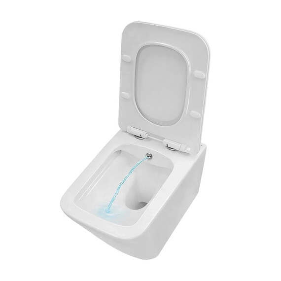 Унитаз-биде подвесной безободковый Azario Dezi White BD AZ-W05-SWBD с тонкой крышкой микролифт - фото 7