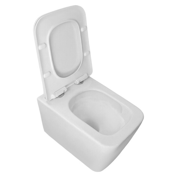 Унитаз подвесной безободковый Azario Dezi White AZ-W05-SW с тонкой крышкой микролифт (система смыва Торнадо) - фото 11