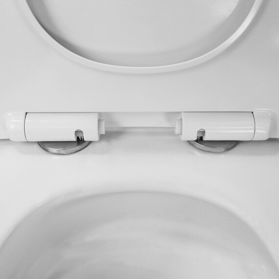 Унитаз подвесной безободковый Azario Dezi White AZ-W05-SW с тонкой крышкой микролифт (система смыва Торнадо) - фото 7