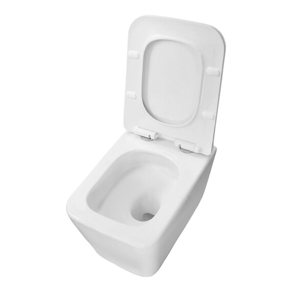 Унитаз подвесной безободковый Azario Dezi White AZ-W05-SW с тонкой крышкой микролифт (система смыва Торнадо) - фото 12