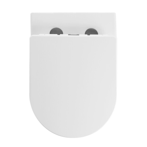 Унитаз подвесной с ультратонким ободком Grossman Thin Rim GR-5604SQ с тонкой крышкой микролифт (Система смыва торнадо) - фото 6