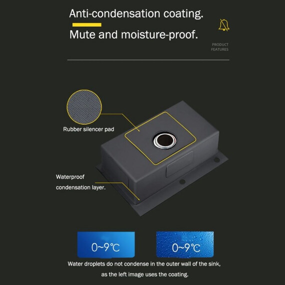 Кухонная мойка Gerhans 58х48см K35848-R 3 мм, чаша справа, нержавеющая сталь, Цвет производителя: нержавеющая сталь - фото 7
