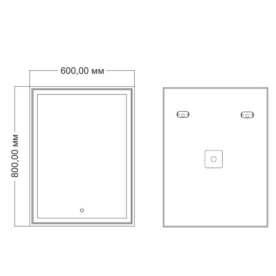 Зеркало Azario Melis Led 60 см - фото 3