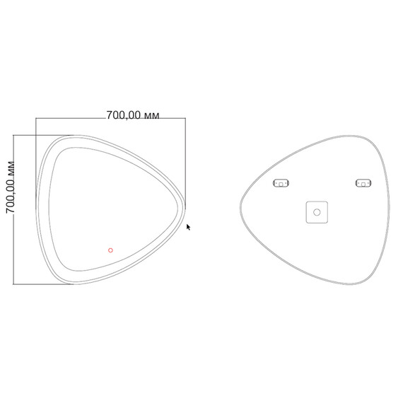 Зеркало Azario Edda 70 см - фото 3