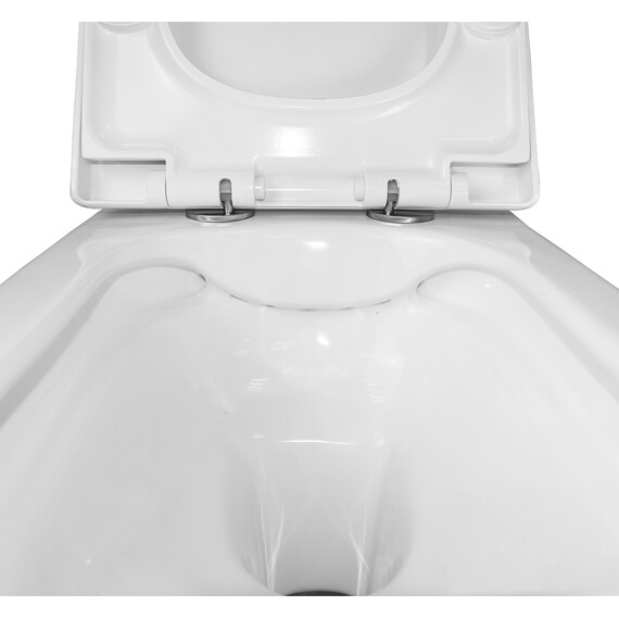 Унитаз подвесной безободковый Azario Nova AZ-2216 с крышкой микролифт - фото 6