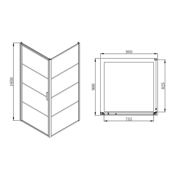 Душевое ограждение Azario Richmond 90х90 см AZNAG1221900, черный/прозрачное - фото 4