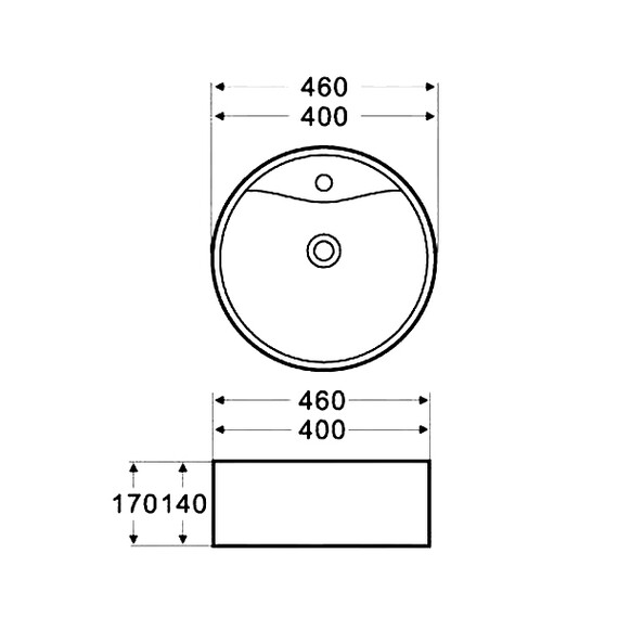 Раковина-чаша Azario 46 см AZ-3018 - фото 3
