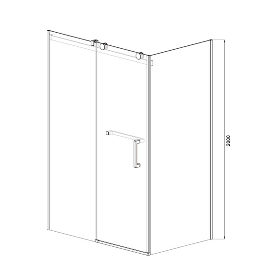 Душевое ограждение Azario Vancouver AZ-NKF1131 L 120х90 см (стекло 8 мм) алюминий/прозрачное - фото 3