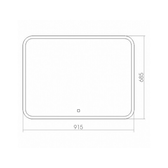 Зеркало Azario Стив Led 91 см (с подсветкой и сенсорным выключателем) - фото 8