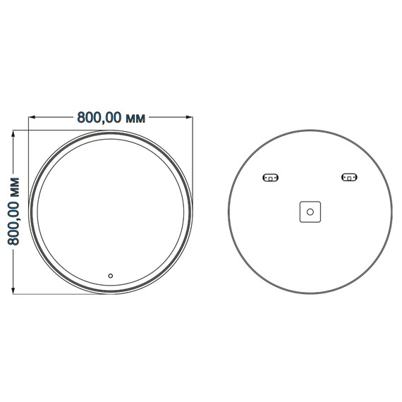 Зеркало Azario Olivia Led 80 см - фото 3