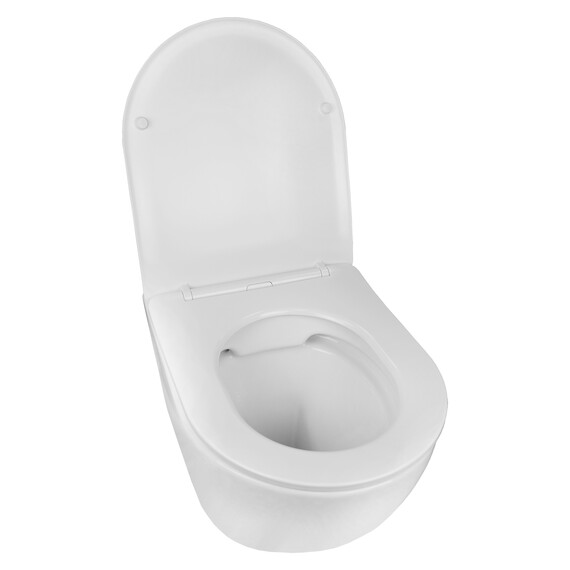 Унитаз подвесной безободковый Azario Gloria AZ-2003 с крышкой микролифт, Цвет производителя: белый - фото 2