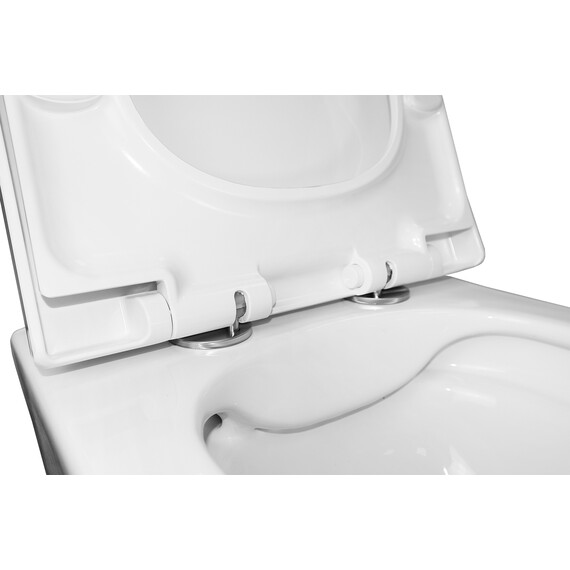 Унитаз подвесной безободковый Azario Nova AZ-2216 с крышкой микролифт - фото 7