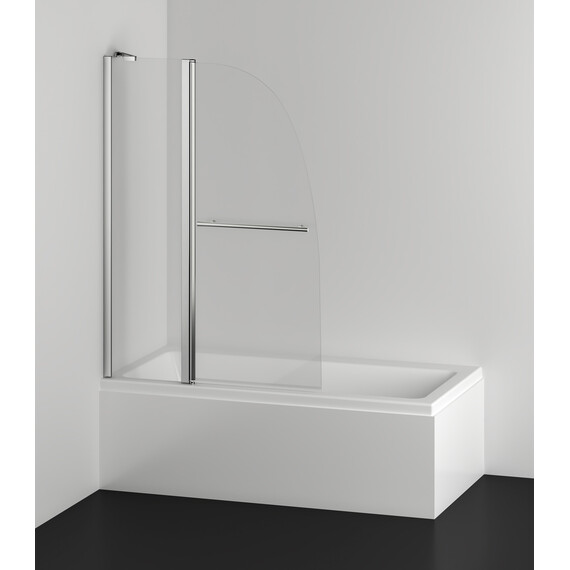 Шторка для ванны AZARIO AZ-142TB 100х140 см, хром/прозрачное - фото 2