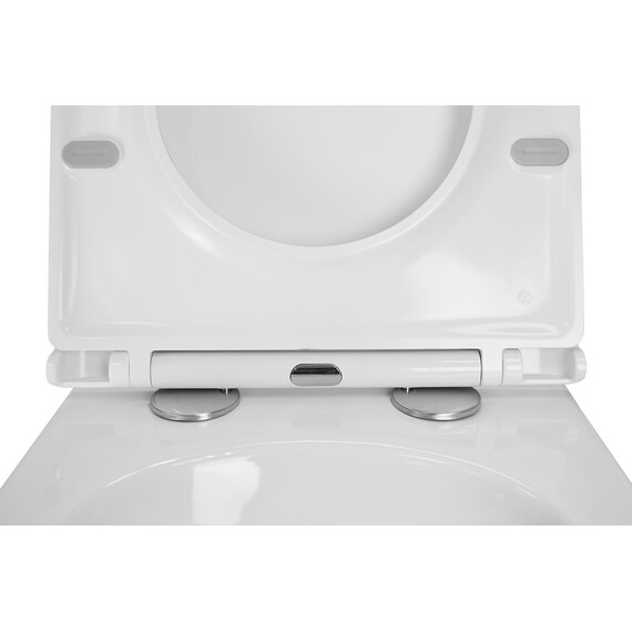 Унитаз подвесной безободковый Azario Grado AZ-0046-N с тонкой крышкой микролифт, Цвет производителя: белый - фото 9