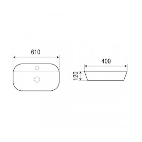 Раковина-чаша Azario 61 см AZ-2203 - фото 3