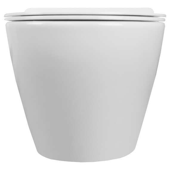 Унитаз подвесной безободковый Azario Grado AZ-0046-N с тонкой крышкой микролифт, Цвет производителя: белый - фото 17