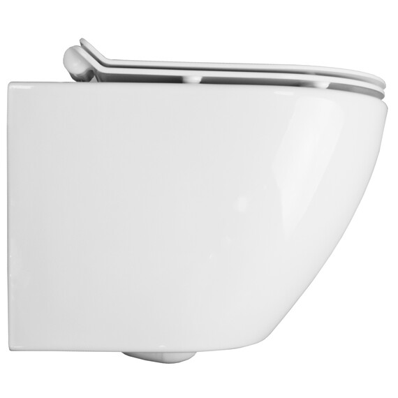 Унитаз подвесной безободковый Azario Grado AZ-0046-N с тонкой крышкой микролифт, Цвет производителя: белый - фото 19