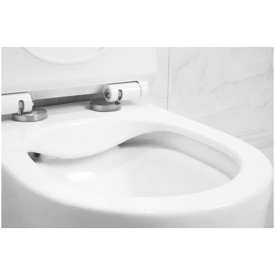 Унитаз подвесной безободковый Art&Max Bologna AM211CHR/AM211SC с крышкой микролифт - фото 9