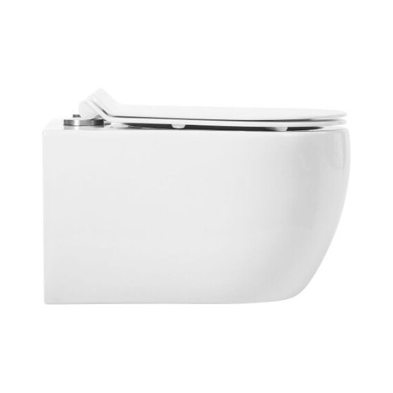 Унитаз подвесной безободковый Art&Max Bologna AM211CHR/AM211SC с крышкой микролифт - фото 3