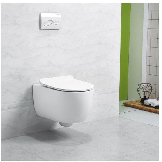 Унитаз подвесной безободковый Art&Max Bologna AM211CHR/AM211SC с крышкой микролифт - фото 7