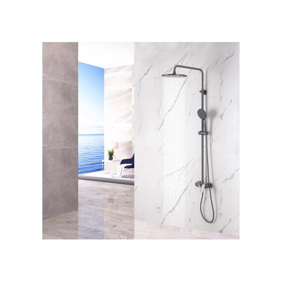 Душевая стойка Aquatek Ника AQ2860BGM, оружейная сталь - фото 8