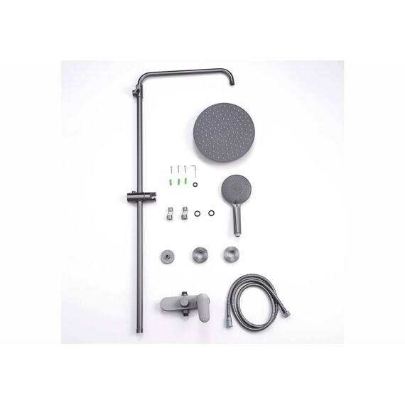 Душевая стойка Aquatek Ника AQ2860BGM, оружейная сталь - фото 10