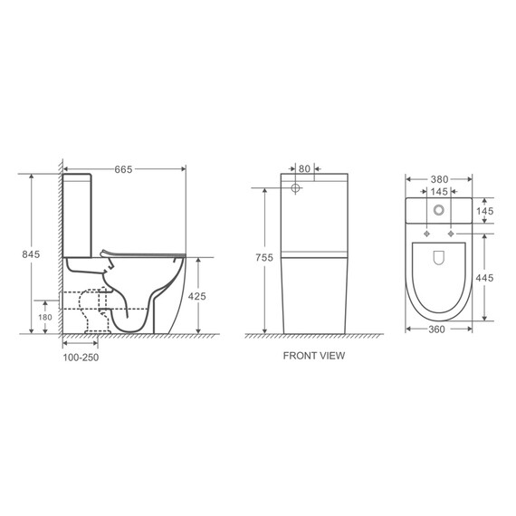 Унитаз-компакт безободковый Azario Grado AZ-2141 с крышкой микролифт - фото 6