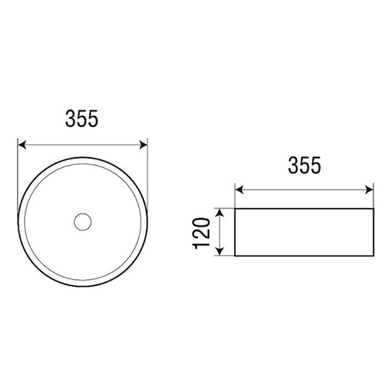 Раковина-чаша Azario 35 см AZ-3134, светло-серый - фото 2