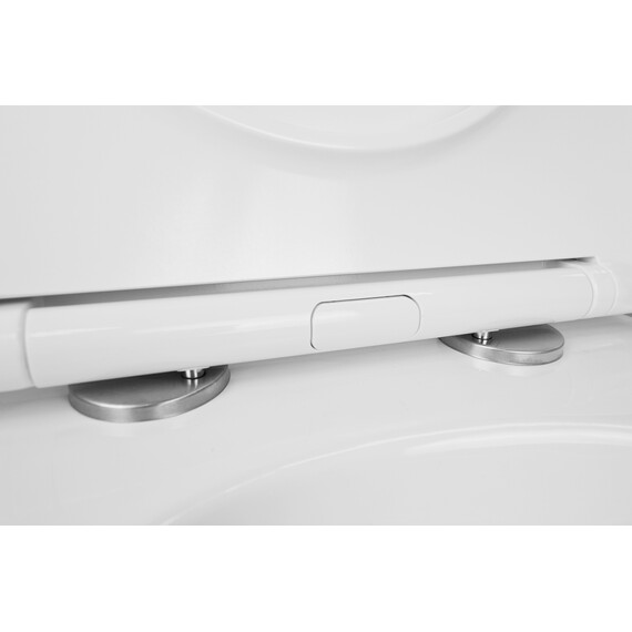 Унитаз подвесной безободковый Azario Gloria AZ-2003 с крышкой микролифт, Цвет производителя: белый - фото 6