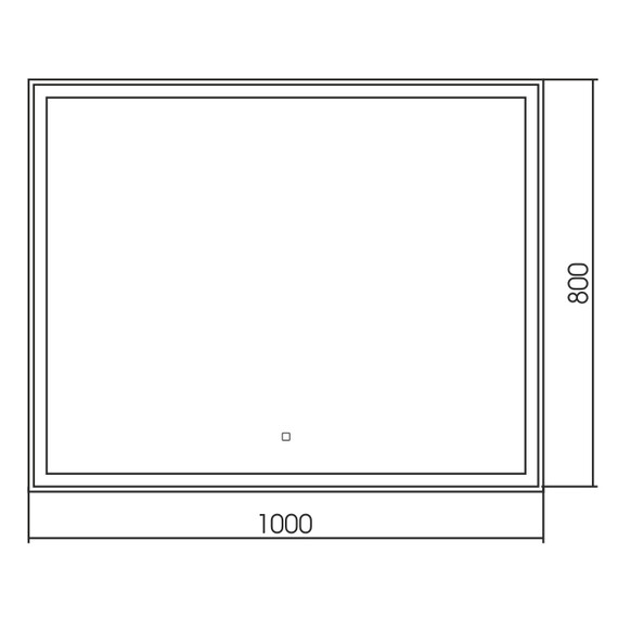 Зеркало Azario Ливия Led 100 см - фото 4