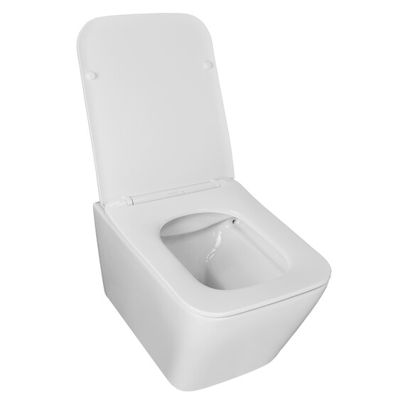 Унитаз подвесной безободковый Azario Boca AZ-2002 с крышкой микролифт, Цвет производителя: белый - фото 2