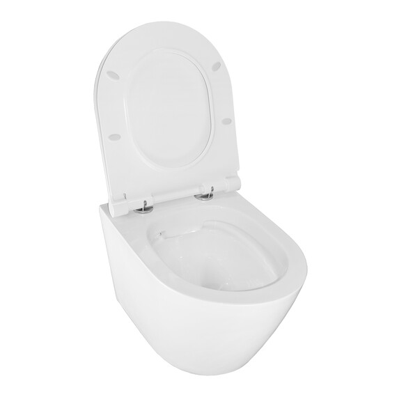 Унитаз подвесной безободковый Azario Nova AZ-2217 с крышкой микролифт - фото 4