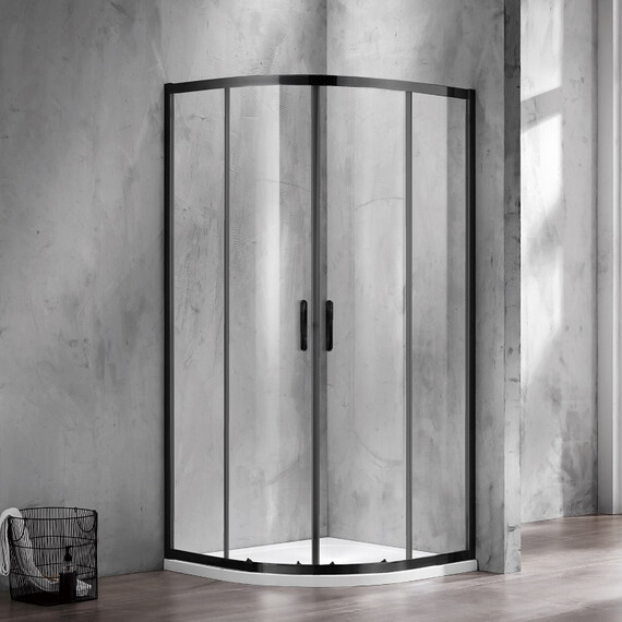 Душевое ограждение Azario Milton 90х90 см AZ-ND2142 900 Black, черный/прозрачное - фото 2