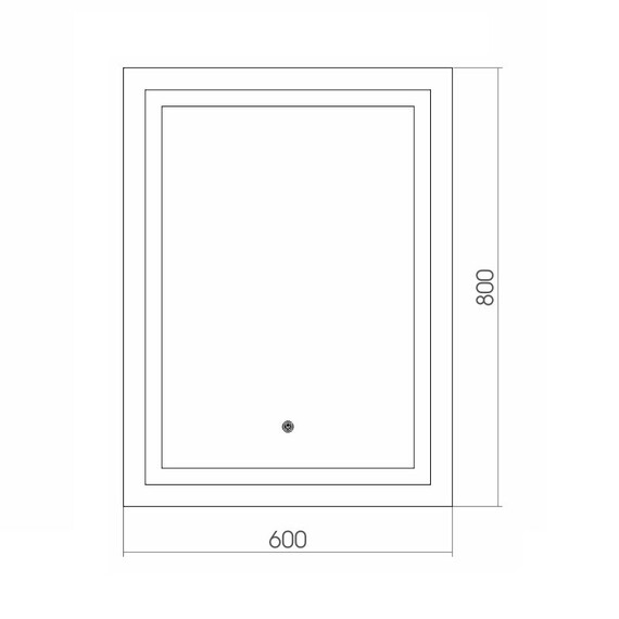 Зеркало Azario Рига 60 см с Led-подсветкой и сенсорным выключателем - фото 4
