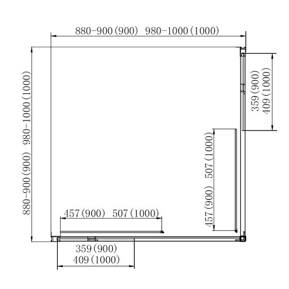 Душевое ограждение Azario Milton 100х100 см AZ-ND1142 1000 Black, черный/прозрачное - фото 4