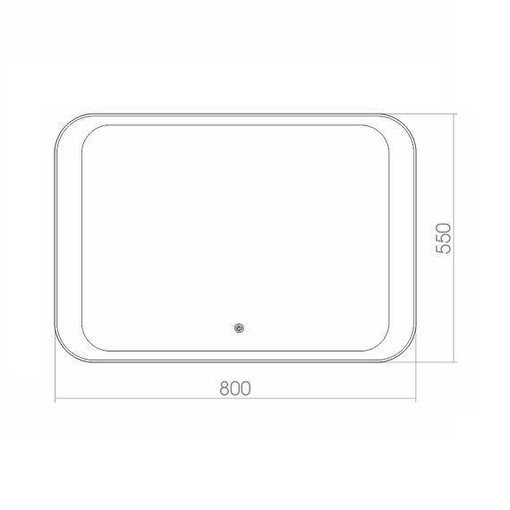 Зеркало Azario Индиго Led 80 см - фото 4