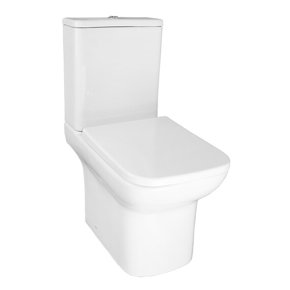 Унитаз-компакт безободковый Azario Alba AZ-8323 с крышкой дюропласт - фото 2