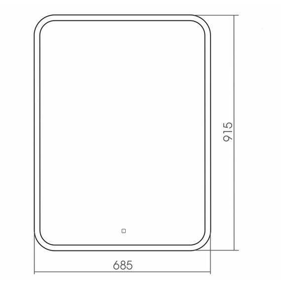 Зеркало Azario Стив Led 68 см - фото 4